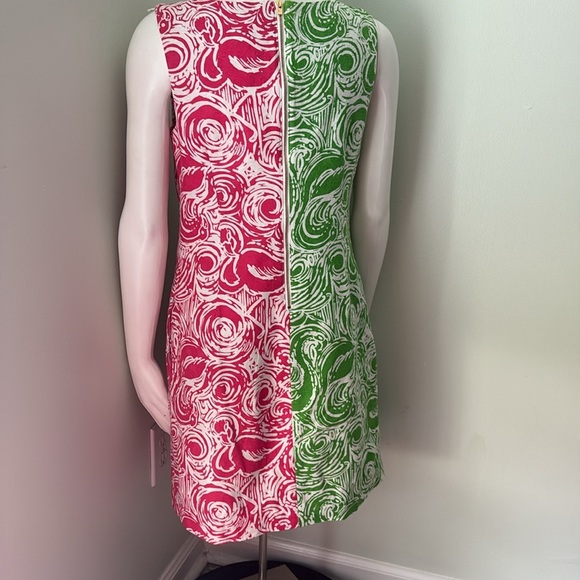 Lilly Pulitzer Jubilee Flam Alma Shift Dress Pink Green size 8 - Picture 5 of 13